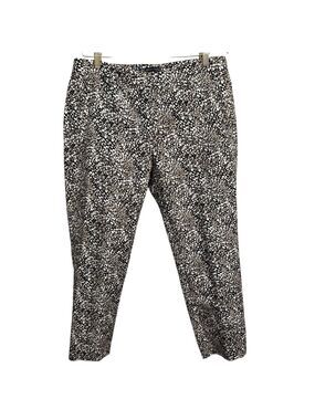 Adrianna Papell Pants Size 12 Black White Print